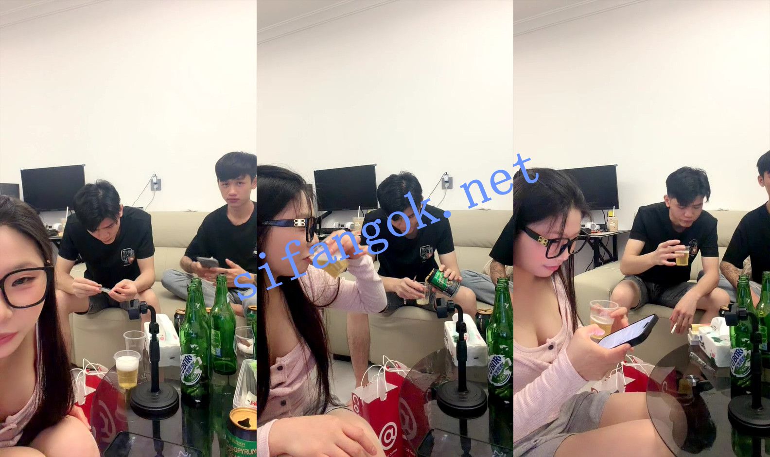 ⚡【07清纯美少女】和两个男生在家喝酒!喝醉后直播打炮! 2 ⚡【07清纯美少女】和两个男生在家喝酒!喝醉后直播打炮! 2